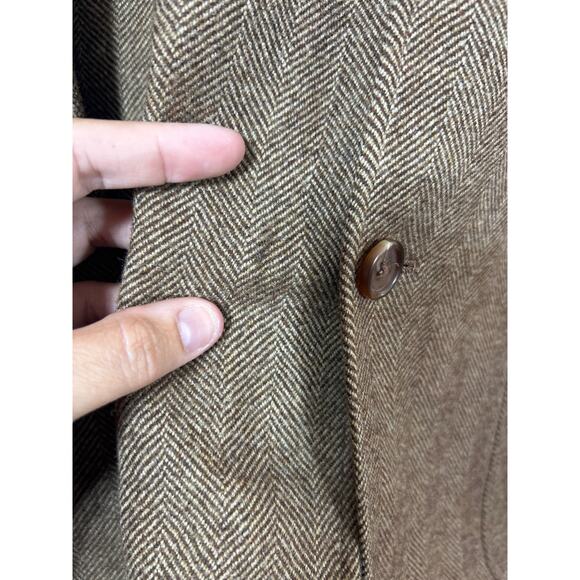 Ralph Lauren LRL Sport Coat 44R Herringbone 100% Wool Quarter Lined Summer Tweed - Picture 5 of 16